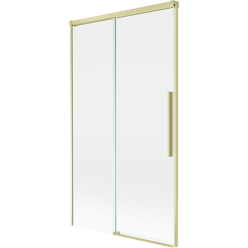 Mexen Rox 2-krídlová posuvná vaňová zástena 100 x 150 cm, priehľadná, zlatá kartáčovaná - 8C9-100-001-55-00
