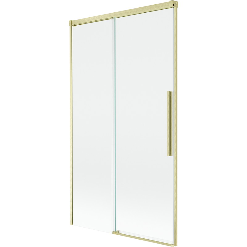 Mexen Rox rozťahovací vaňový záves so 2 krídlami 100 x 150 cm, transparentný, zlatý brúsený - 8C9-100-001-55-00
