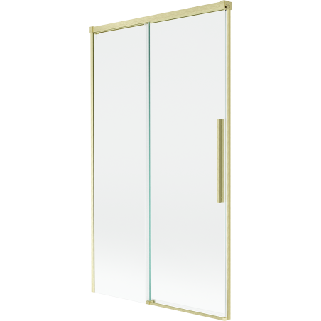 Mexen Rox rozťahovací vaňový záves so 2 krídlami 100 x 150 cm, transparentný, zlatý brúsený - 8C9-100-001-55-00
