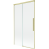 Mexen Rox rozťahovací vaňový záves so 2 krídlami 100 x 150 cm, transparentný, zlatý brúsený - 8C9-100-001-55-00