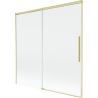 Mexen Rox dvojdielna rozťahovacia sprchová zástena 160 x 150 cm, transparentná, zlatá kartáčovaná - 8C9-160-001-55-00