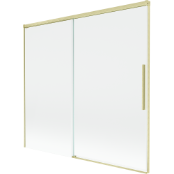 Mexen Rox sprchovací zástena 2-dielna posuvná 170 x 150 cm, transparentná, zlatá kartáčovaná - 8C9-170-001-55-00