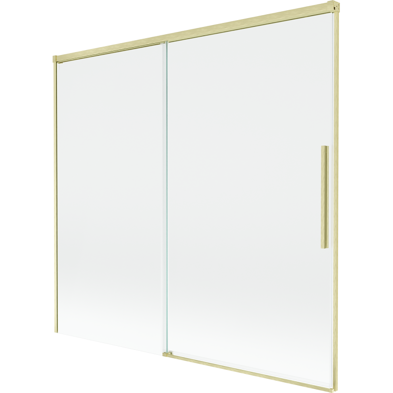 Mexen Rox sprchovací zástena 2-dielna posuvná 170 x 150 cm, transparentná, zlatá kartáčovaná - 8C9-170-001-55-00