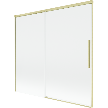 Mexen Rox sprchovací zástena 2-dielna posuvná 170 x 150 cm, transparentná, zlatá kartáčovaná - 8C9-170-001-55-00
