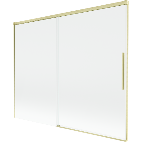 Mexen Rox sprchová zásten pre vaňu 2-krídlová posuvná 190 x 150 cm, transparentná, zlatá kartáčovaná