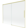 Mexen Rox sprchová zásten pre vaňu 2-krídlová posuvná 190 x 150 cm, transparentná, zlatá kartáčovaná