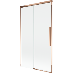 Mexen Rox vaňová zástena s dvoma posuvnými krídlami 100 x 150 cm, priehľadná, ružové zlato - 8C9-100-001-60-00
