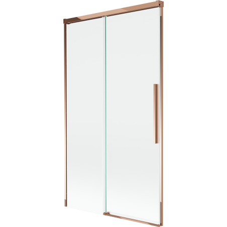 Mexen Rox vaňová zástena s dvoma posuvnými krídlami 100 x 150 cm, priehľadná, ružové zlato - 8C9-100-001-60-00