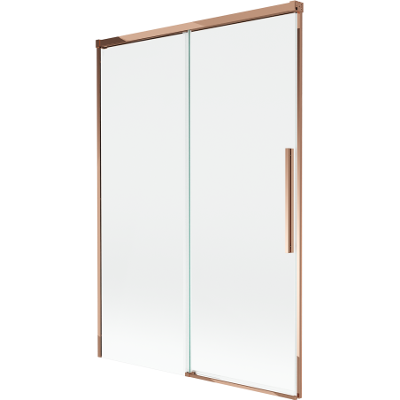 Mexen Rox dvojkrídlová posuvná vaňová zástenka 120 x 150 cm, transparentná, ružové zlato - 8C9-120-001-60-00