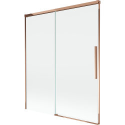 Mexen Rox posuvná vaňová zástena 2-krídlová 140 x 150 cm, transparentná, ružové zlato - 8C9-140-001-60-00
