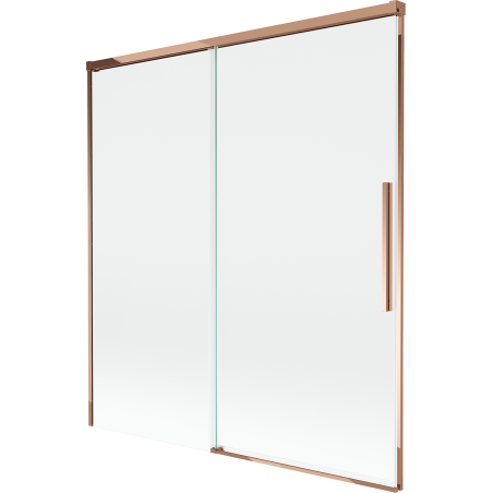 Mexen Rox vaňová zástenka dvojkrídlová posuvná 150 x 150 cm, transparentná, ružové zlato - 8C9-150-001-60-00