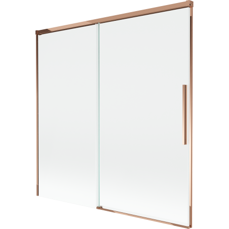 Mexen Rox vanová zástěna 2-dielna zasúvacia 160 x 150 cm, transparentná, ružové zlato - 8C9-160-001-60-00