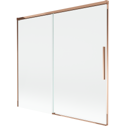 Mexen Rox vaňová zástena, 2-krídlová posuvná, 170 x 150 cm, transparentná, ružové zlato - 8C9-170-001-60-00
