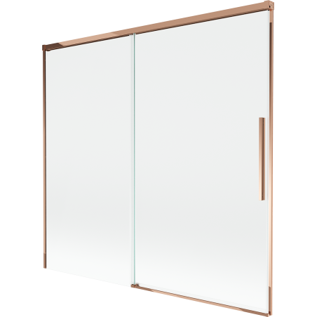 Mexen Rox vaňová zástena, 2-krídlová posuvná, 170 x 150 cm, transparentná, ružové zlato - 8C9-170-001-60-00
