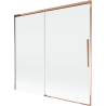 Mexen Rox vaňová zástena, 2-krídlová posuvná, 170 x 150 cm, transparentná, ružové zlato - 8C9-170-001-60-00