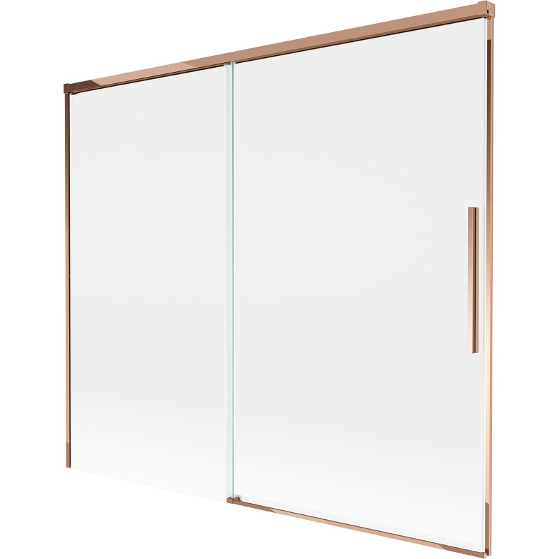 Mexen Rox dvojkrídlový posuvný vaňový paraván 180 x 150 cm, transparentný, ružové zlato - 8C9-180-001-60-00
