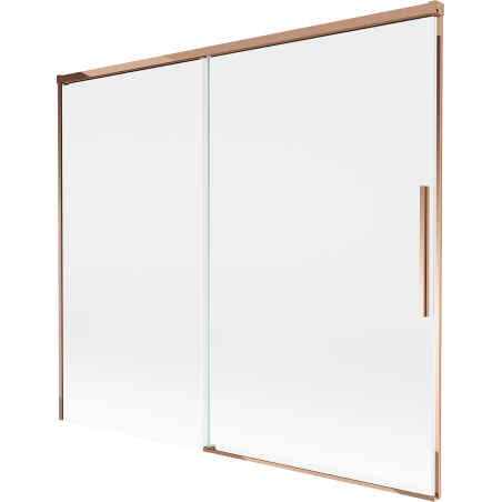 Mexen Rox dvojkrídlový posuvný vaňový paraván 180 x 150 cm, transparentný, ružové zlato - 8C9-180-001-60-00