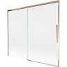 Mexen Rox vaňová zástena 2-dielna posuvná 180 x 150 cm, transparentná, ružové zlato - 8C9-180-001-60-00