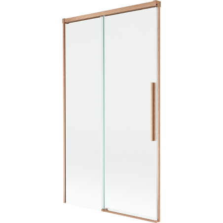 Mexen Rox posuvná vanová zábrana 2-krídlová 100 x 150 cm, transparentná, brúsená meď - 8C9-100-001-65-00