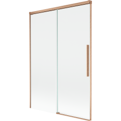 Mexen Rox dvojkrídlový zasúvací vaňový paraván 120 x 150 cm, transparentný, kartáčovaná meď - 8C9-120-001-65-00