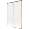 Mexen Rox dvojkrídlový zasúvací vaňový paraván 120 x 150 cm, transparentný, kartáčovaná meď - 8C9-120-001-65-00