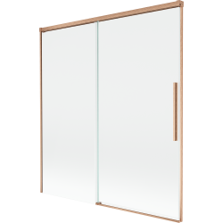 Mexen Rox posuvná dvojdielna vaňová zástena 150 x 150 cm, transparentná, brúsená meď - 8C9-150-001-65-00