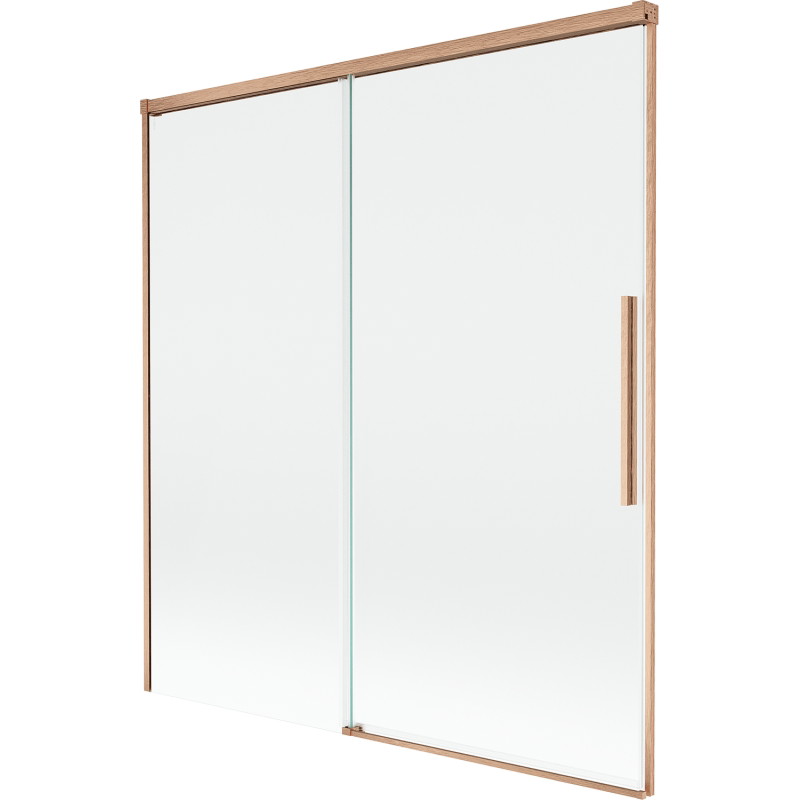 Mexen Rox posuvná dvojdielna vaňová zástena 150 x 150 cm, transparentná, brúsená meď - 8C9-150-001-65-00