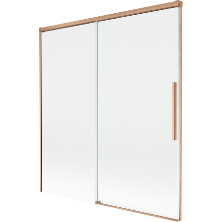 Mexen Rox posuvná dvojdielna vaňová zástena 150 x 150 cm, transparentná, brúsená meď - 8C9-150-001-65-00