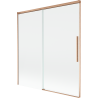Mexen Rox posuvná dvojdielna vaňová zástena 150 x 150 cm, transparentná, brúsená meď - 8C9-150-001-65-00