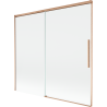 Mexen Rox dvojdielna vaňová zástena posuvná 170 x 150 cm, transparentná, česaná meď - 8C9-170-001-65-00