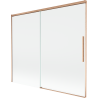 Mexen Rox dvojkrídlový posuvný vaňový paraván 180 x 150 cm, priehľadný, brúsená meď - 8C9-180-001-65-00