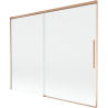 Mexen Rox dvojkrídlový vaňový paraván zasúvací 190 x 150 cm, priehľadný, brúsená meď - 8C9-190-001-65-00