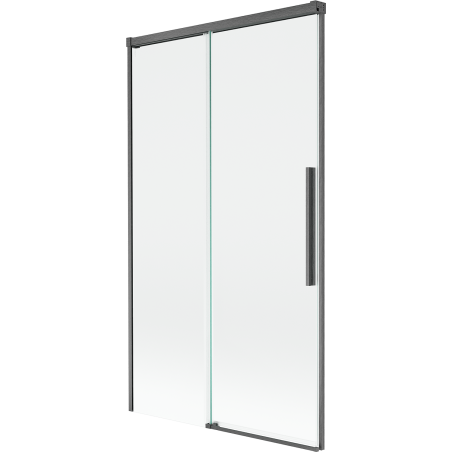 Mexen Rox sprchová zástena vaňová, 2-krídlová posuvná 100 x 150 cm, transparentná, brúsená gun gray