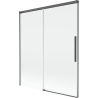 Mexen Rox vane sprchové dvere 2-krídlové posuvné 140 x 150 cm, transparentné, brúsená gun gray - 8C9-140-001-66-00