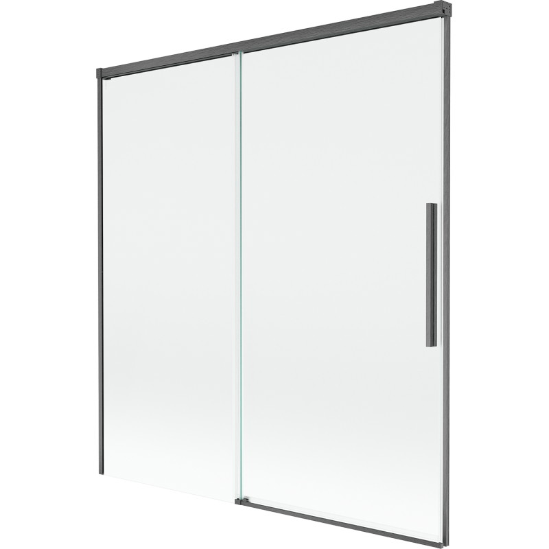 Mexen Rox dvojkrídlová zasúvacia vaňová zástena 150 x 150 cm, transparentná, brúsená gun gray - 8C9-150-001-66-00
