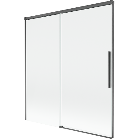 Mexen Rox dvojkrídlová zasúvacia vaňová zástena 150 x 150 cm, transparentná, brúsená gun gray - 8C9-150-001-66-00