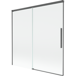 Mexen Rox sprchová zástenka na vaňu 2-krídlová posuvná 160 x 150 cm, transparentná, brúsená pištoľovo šedá