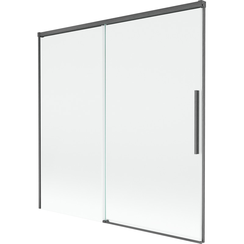 Mexen Rox sprchová zástenka na vaňu 2-krídlová posuvná 160 x 150 cm, transparentná, brúsená pištoľovo šedá