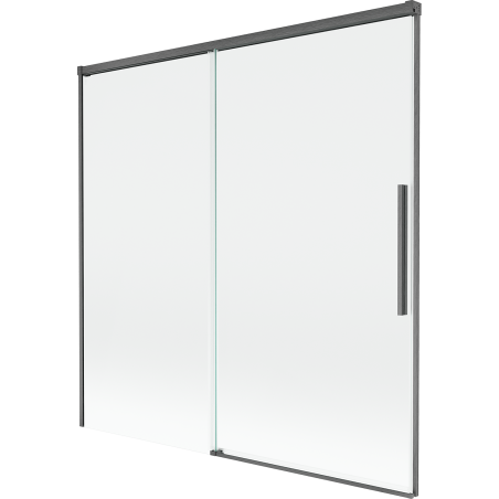 Mexen Rox sprchová zástenka na vaňu 2-krídlová posuvná 160 x 150 cm, transparentná, brúsená pištoľovo šedá