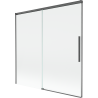Mexen Rox vaňová zástena 2-krídlová posuvná 160 x 150 cm, transparentná, brúsená zbraňová sivá - 8C9-160-001-66-00