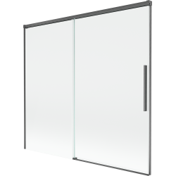 Mexen Rox dvojkrídlová zasúvacia vaňová zástena 170 x 150 cm, transparentná, brúsená gun gray - 8C9-170-001-66-00