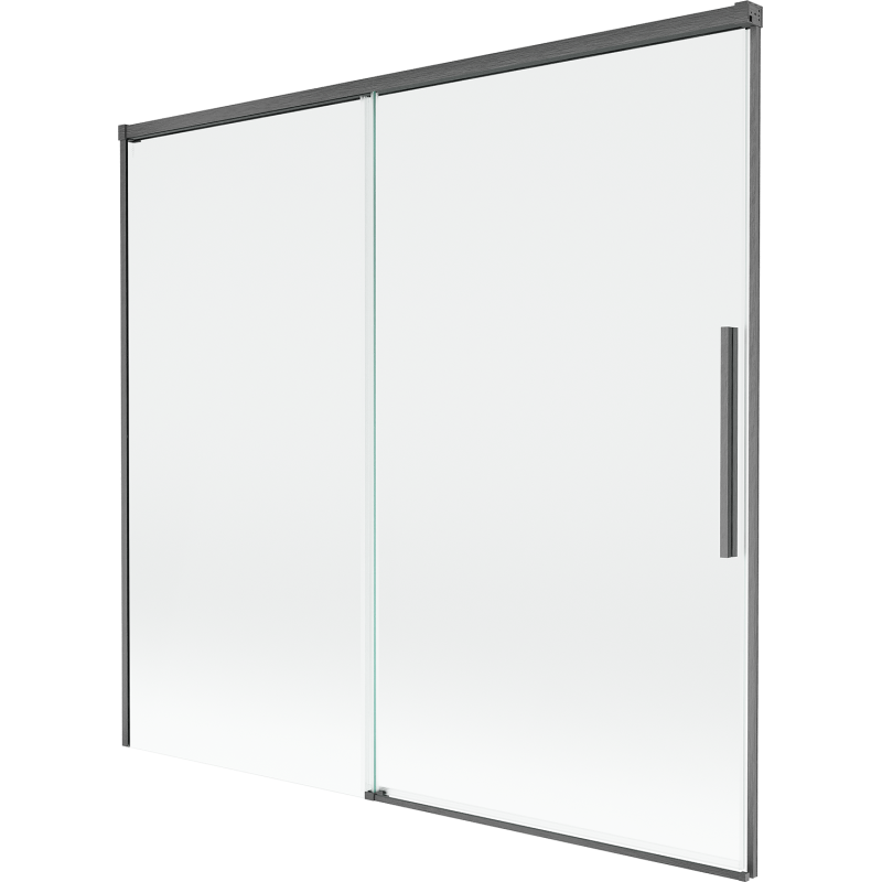 Mexen Rox dvojkrídlová zasúvacia vaňová zástena 170 x 150 cm, transparentná, brúsená gun gray - 8C9-170-001-66-00