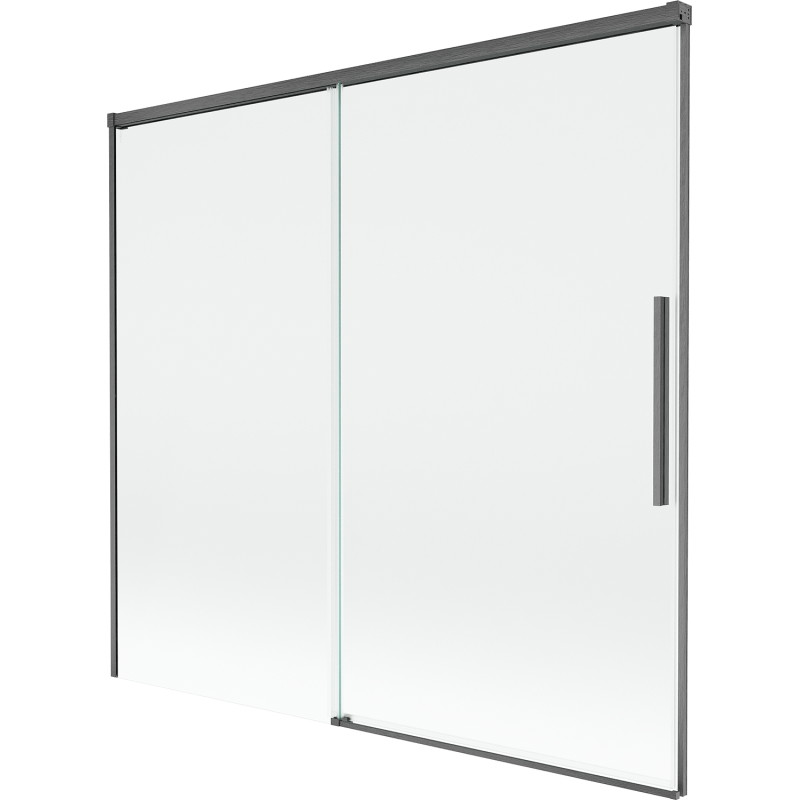 Mexen Rox Posuvná vaňová zástena 2-krídlová 170 x 150 cm, priehľadná, brúsená gun grey - 8C9-170-001-66-00