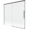 Mexen Rox dvojkrídlová zasúvacia vaňová zástena 170 x 150 cm, transparentná, brúsená gun gray - 8C9-170-001-66-00