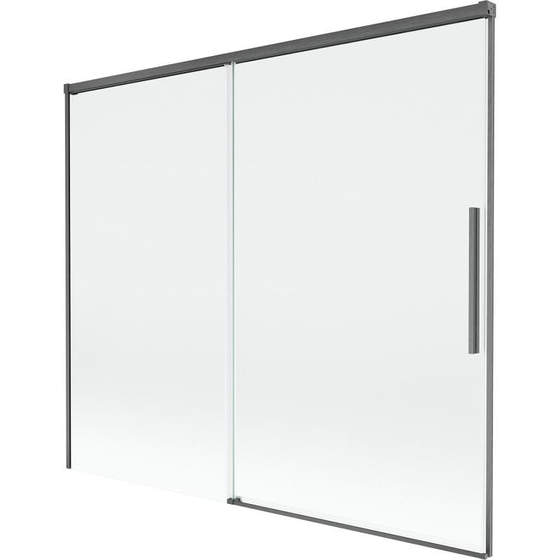 Mexen Rox dvojkrídlová zasúvacia vaňová zástena 180 x 150 cm, transparentná, brúsená farba gun gray - 8C9-180-001-66-00