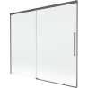 Mexen Rox dvojkrídlová zasúvacia vaňová zástena 180 x 150 cm, transparentná, brúsená farba gun gray - 8C9-180-001-66-00