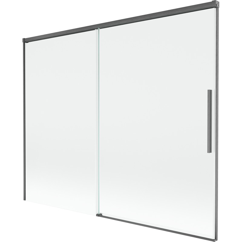 Mexen Rox posuvná vanová zástena s 2 krídlami 190 x 150 cm, transparentná, brúsená zbraňová šedá - 8C9-190-001-66-00