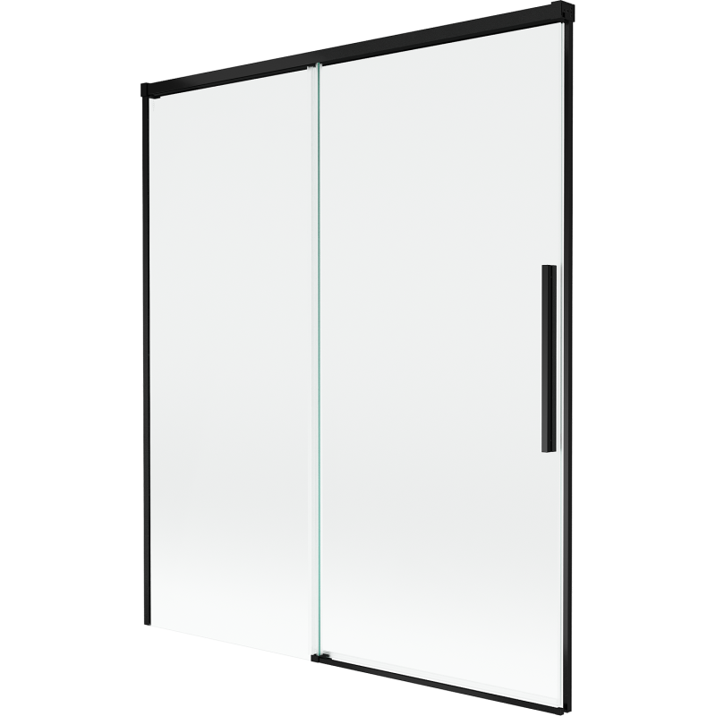 Mexen Rox sprchová zástena 2-krídlová posuvná 140 x 150 cm, transparentná, čierna - 8C9-140-001-70-00