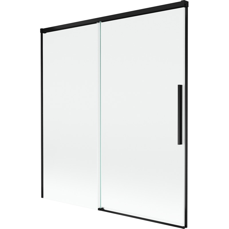 Mexen Rox dvojdverové posuvné vanové zástěny 150 x 150 cm, transparentné, čierne - 8C9-150-001-70-00