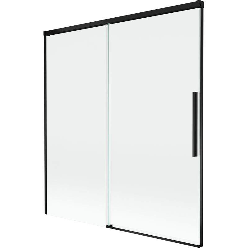 Mexen Rox, posuvná dvojkrídlová vaňová zástená 150 x 150 cm, transparentná, čierna - 8C9-150-001-70-00